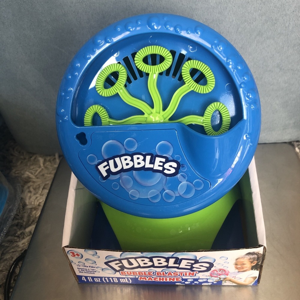 Little Kids Fubbles Bubble Blastin' Machine Blue/Green Ages 3+ ( 4 Oz )‎ New